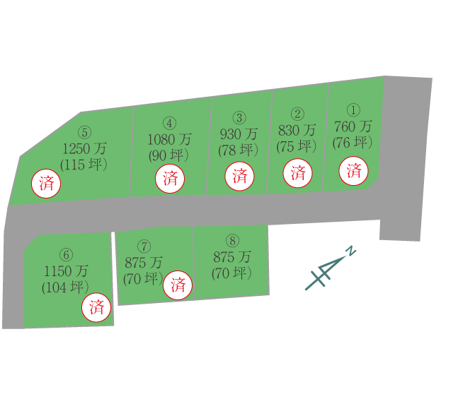 【土地情報】ハッピータウン筑前　8区画（残り１区画）