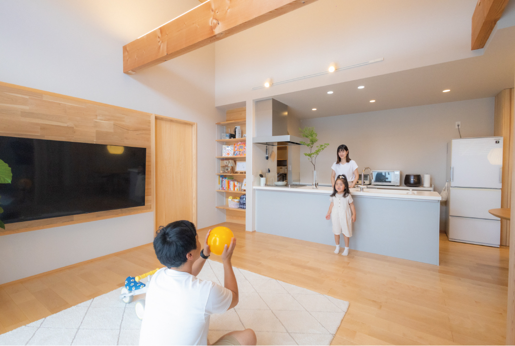 大人グレージュなナチュラルモダンの家