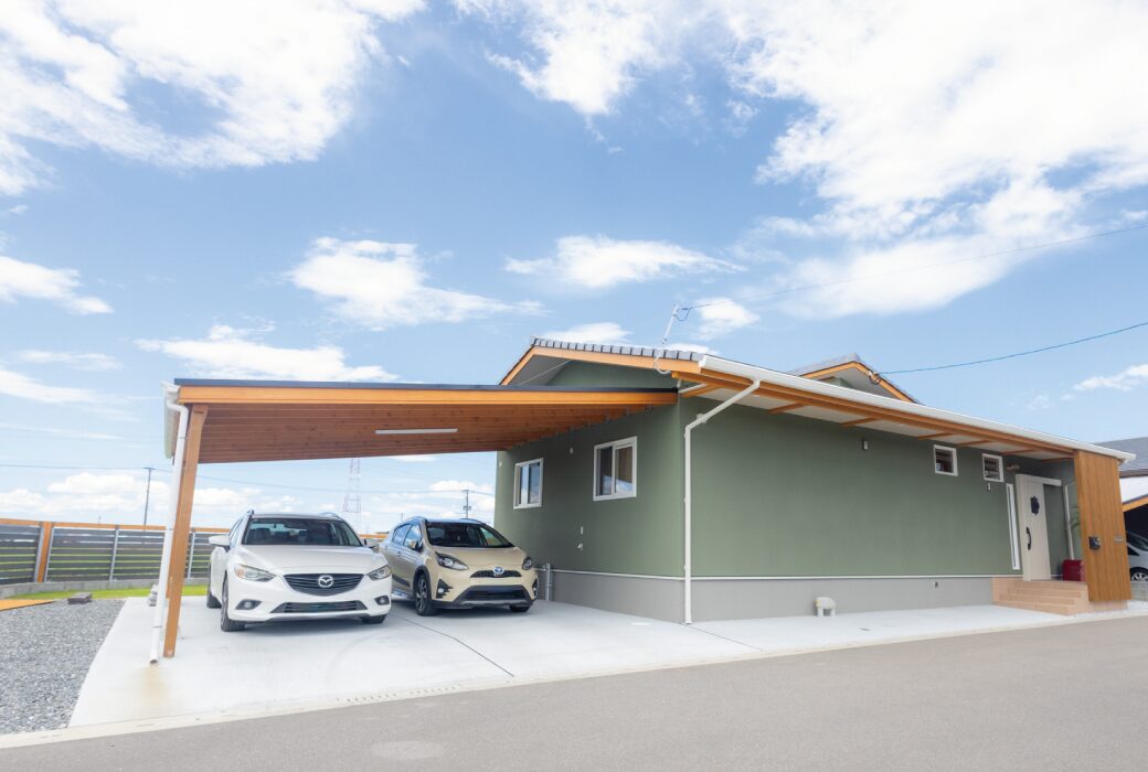 眺望を臨むＬ字の家