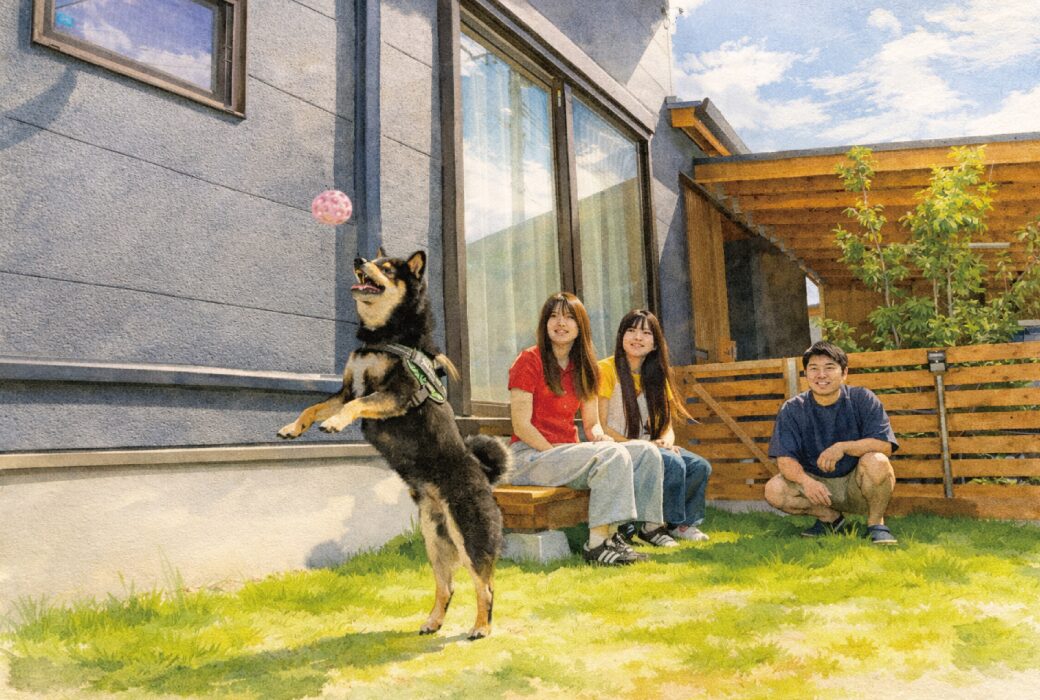 (わんちゃんと暮らす家)わんちゃんと暮らす工夫が随所にちりばめられたお家です。【30坪】