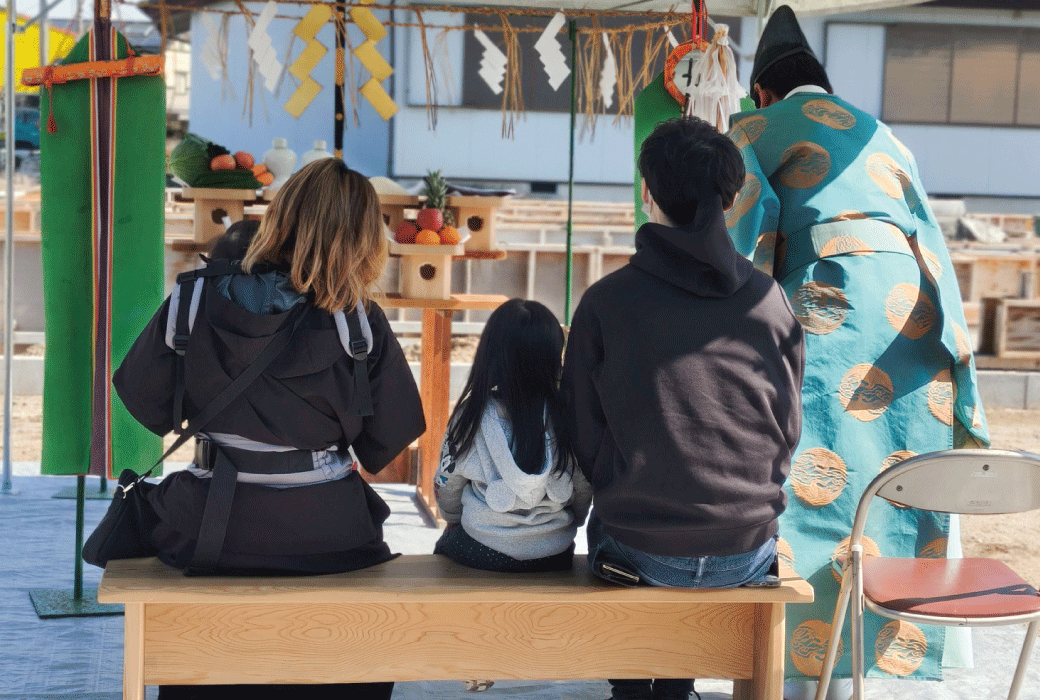 家族みんなで迎えた、地鎮祭の日。