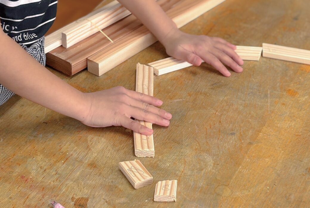 本物の木に触れるという体験