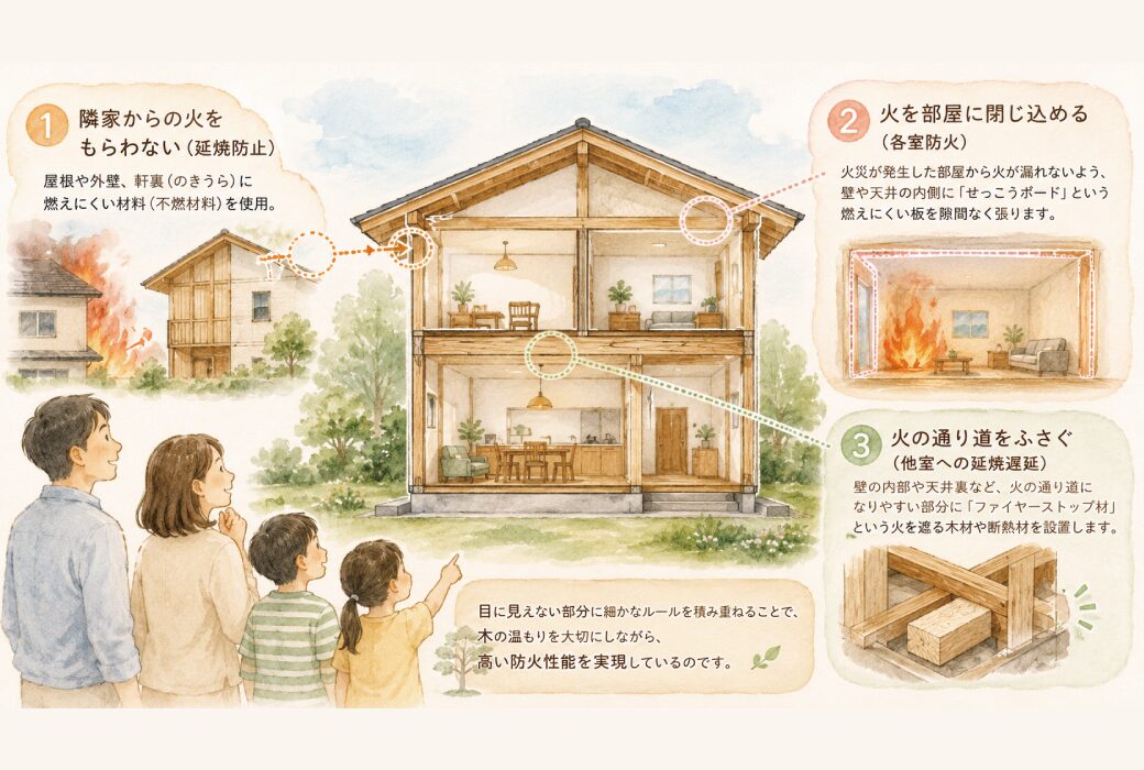①省令準耐火構造とは？木の家を守る「3つの壁」